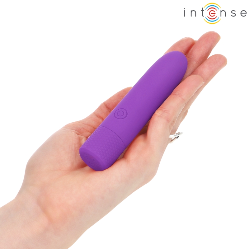 INTENSE - SYMONE PROIETTILE VIBRANTE RICARICABILE USB 8 VIBRAZIONI VIOLA 10 X 2,2 CM
