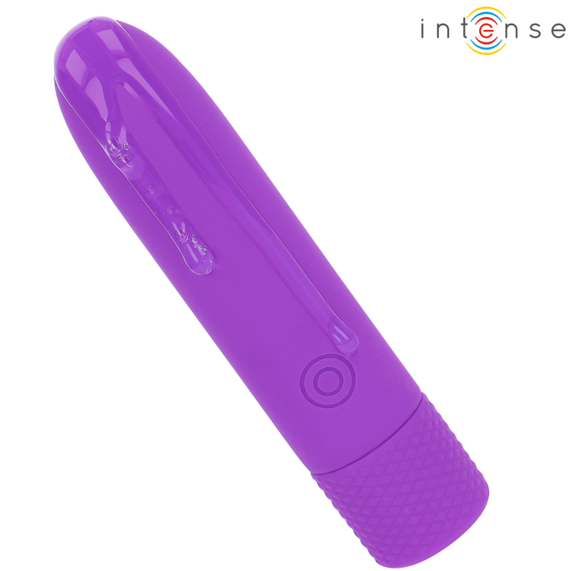 INTENSE - SYMONE PROIETTILE VIBRANTE RICARICABILE USB 8 VIBRAZIONI VIOLA 10 X 2,2 CM
