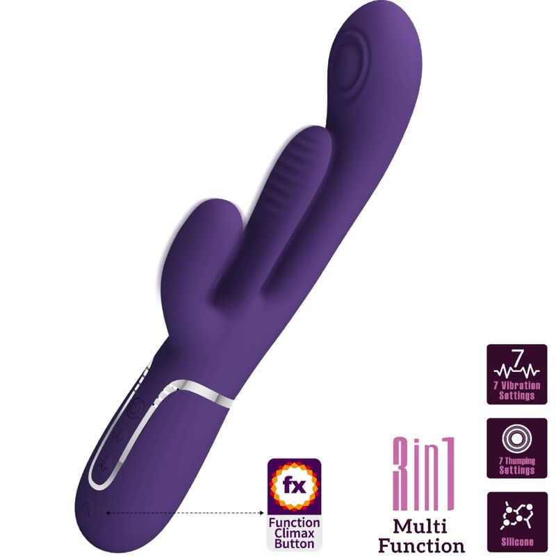 PRETTY LOVE - SHANIA TRIPLE RABBIT VIBRATOR MULTIFUNCTIONEEL PAARS