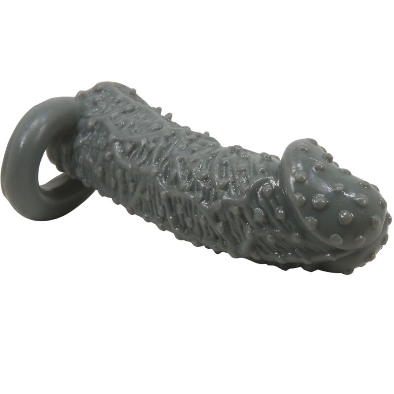 PRETTY LOVE - Реалистичный нарукавник для увеличения и задержки пениса, модель 2, серый.