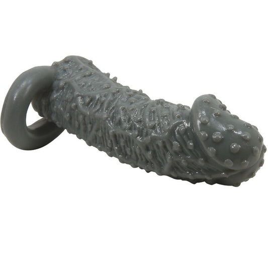 PRETTY LOVE - Реалистичный нарукавник для увеличения и задержки пениса, модель 2, серый.