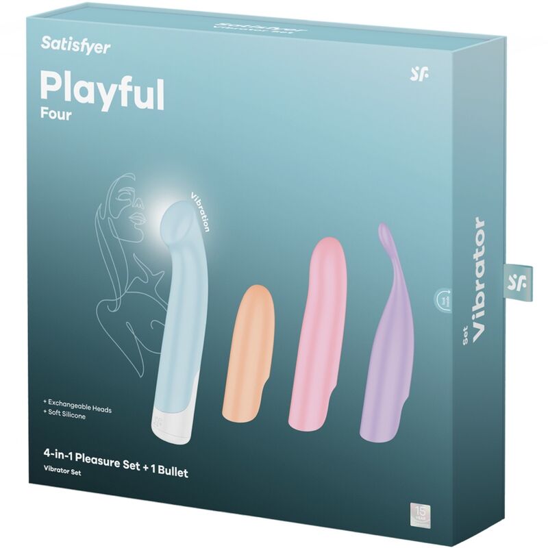SATISFYER - ENSEMBLE DE QUATRE VIBRATEURS JOUEURS 4 EN 1 + POWER BULLET