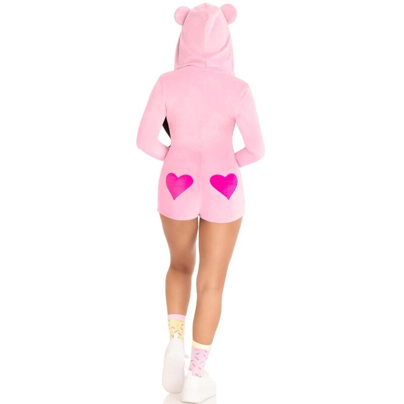LEG AVENUE - TEDDYBEER FLUWELEN BODYSUIT ROZE S