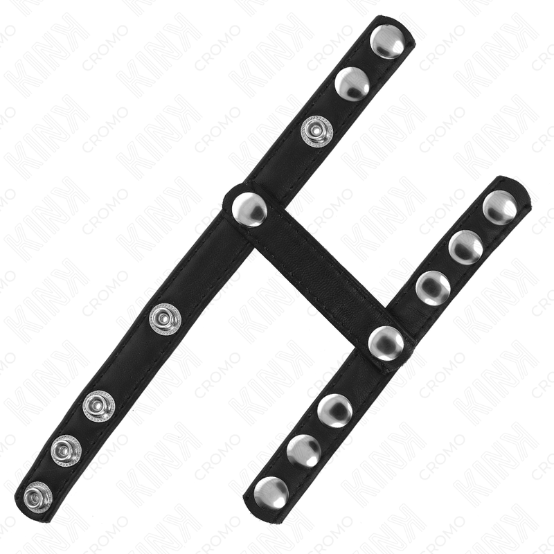 KINK - ANNEAU PÉNIS AVEC 3 SANGLES DE SÉPARATION DE TESTICULES RÉGLABLES