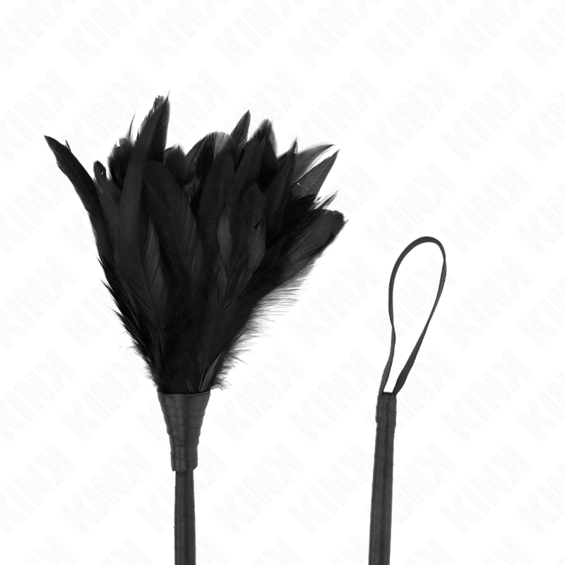 KINK - PLUMES DE POULET EN FORME DE CORNE DE SERVANTE NOIRE 36 CM