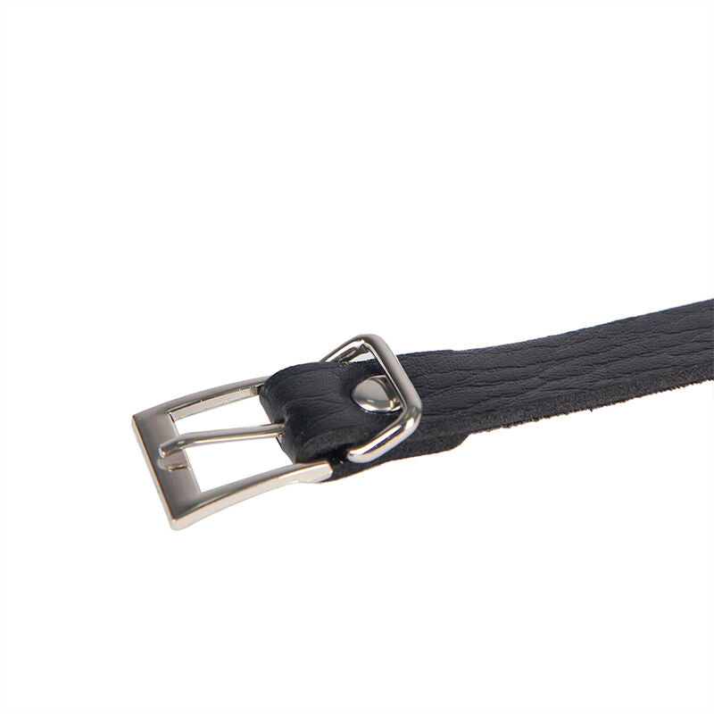 SUBBLIME - 953713 Ceinture Punk Bondage Boucle Métal Noir Taille Unique