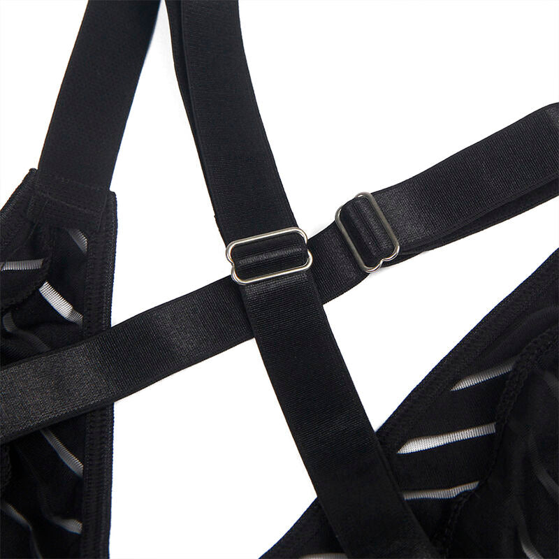 SUBBLIME - 954147 Боди с подвязками, черный, размер S/M