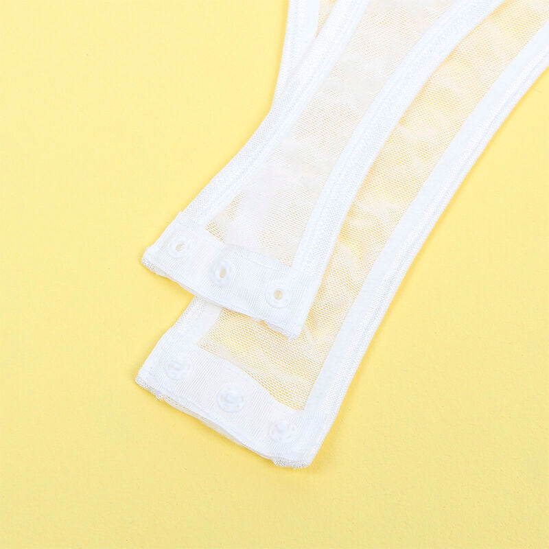 SUBBLIME - 954284 Боди с цепочками + пояс для чулок, белый, размер S/M