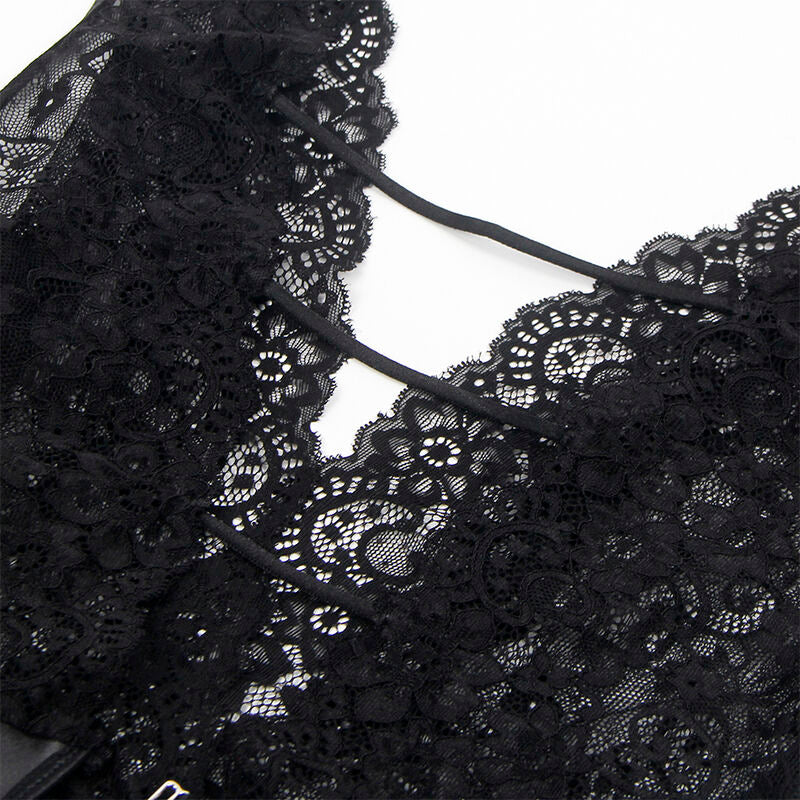 SUBBLIME - 954390 Сексуальное тело с поясом для чулок, черный, размер L/XL