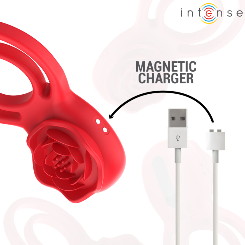 ИНТЕНСИВНЫЙ - СТИМУЛЯТОР GAIL ROSE, 10 ВИБРАЦИЙ, КРАСНЫЙ ПУЛЬТ ДИСТАНЦИОННОГО УПРАВЛЕНИЯ