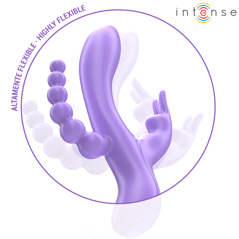 INTENSE - MIKO TRIPLE VIBRATOR KONIJN &amp; STIMULATOR &amp; ANAAL 7 VIBRATIES PAARS