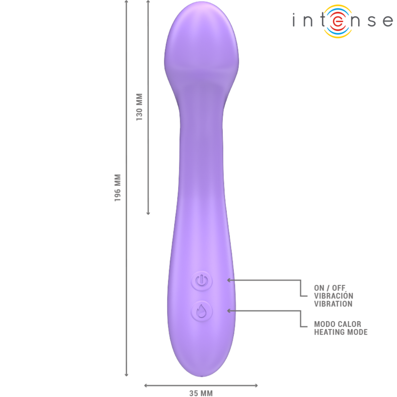 INTENSE - BECKY VIBRATOR 19 CM VERWARMBAAR 7 VIBRATIES PAARS
