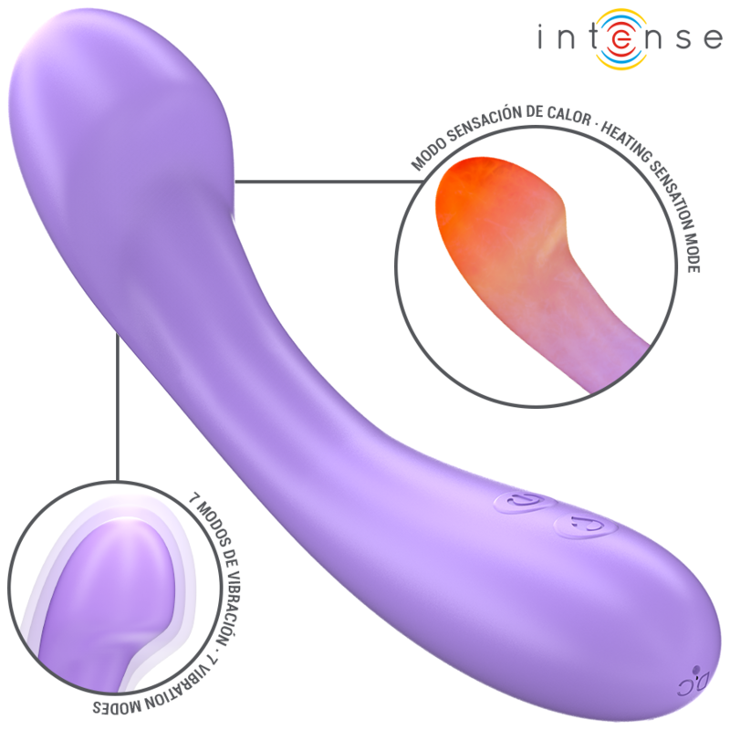 INTENSE - BECKY VIBRATOR 19 CM VERWARMBAAR 7 VIBRATIES PAARS