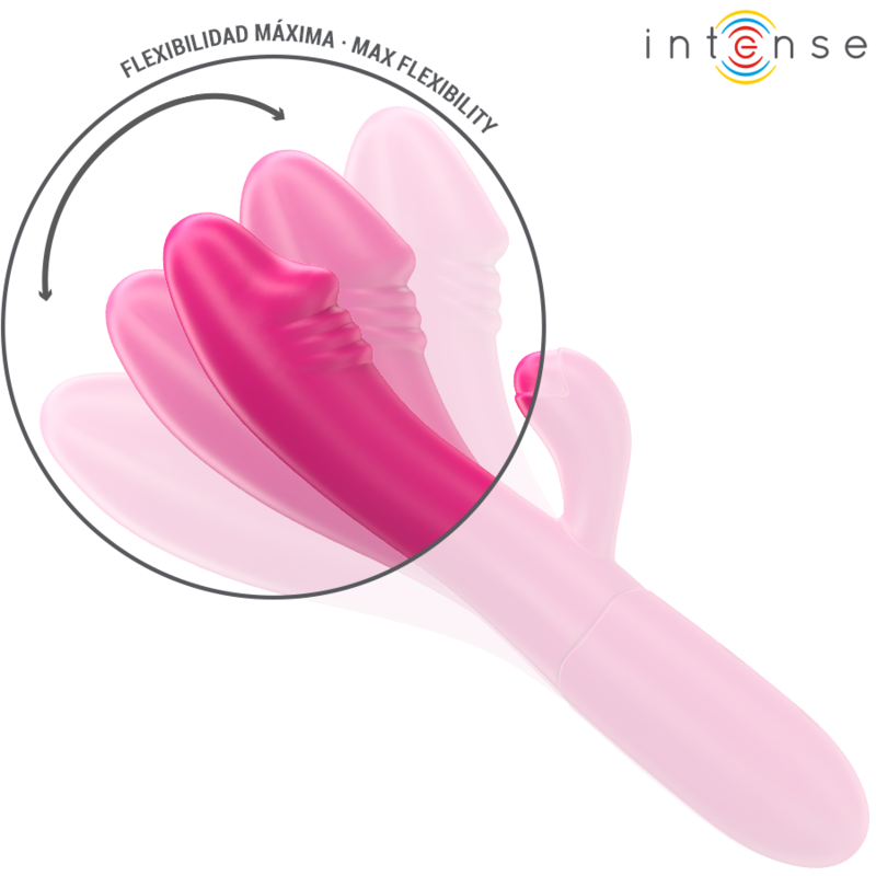 INTENSE - VIBRATEUR FLEXIBLE IVY 10 VIBRATIONS AVEC LANGUE STIMULANTE ROSE