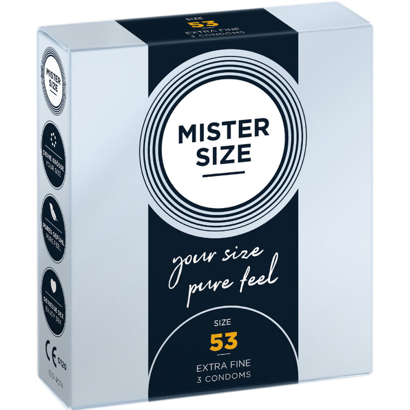 MISTER SIZE - PRÉSERVATIFS TAILLE M 53 MM (3 UNITÉS)