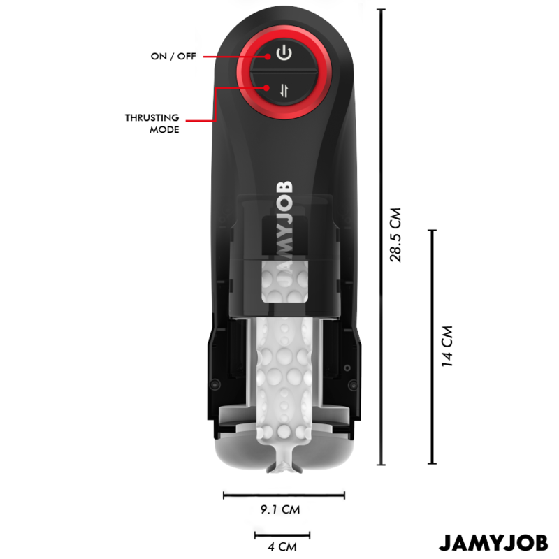 JAMYJOB - MASTURBATEUR VAGINAL AUTOMATIQUE À GRAVITÉ, 5 MODES DE VIBRATION ET EFFETS SONORES