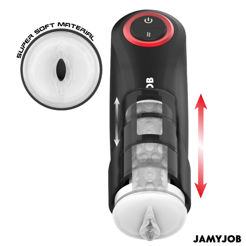 JAMYJOB - MASTURBATEUR VAGINAL AUTOMATIQUE À GRAVITÉ, 5 MODES DE VIBRATION ET EFFETS SONORES