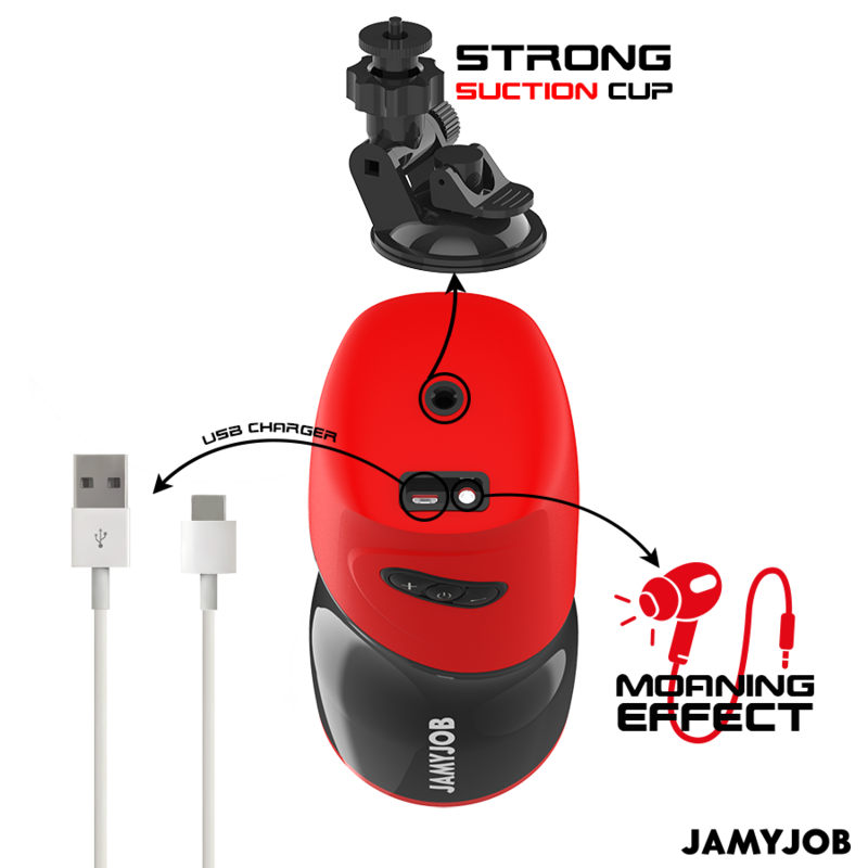 JAMYJOB - MASTURBATEUR VAGINAL AUTOMATIQUE XPEED : 5 MODES DE VIBRATION ET EFFETS SONORES