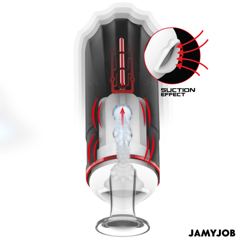 JAMYJOB - MASTURBATEUR BUCCAL AUTOMATIQUE MEGABITE 5 MODES D'ASPIRATION ET DE VIBRATION