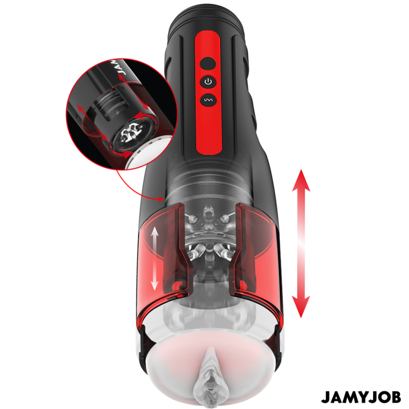 JAMYJOB - CYCLONE MASTURBATEUR VAGINAL AUTOMATIQUE 10 MODES DE ROTATION ET DE POUSSÉE