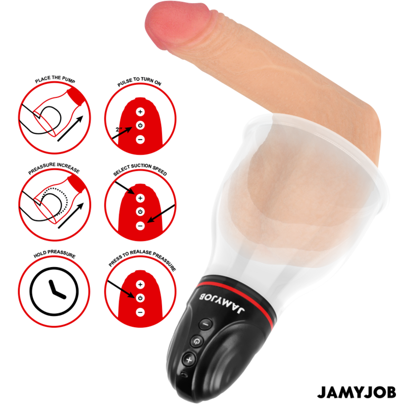 JAMYJOB - POMPE À TESTICULES AUTOMATIQUE XPAND LITE, 3 NIVEAUX D'ASPIRATION, GRIS