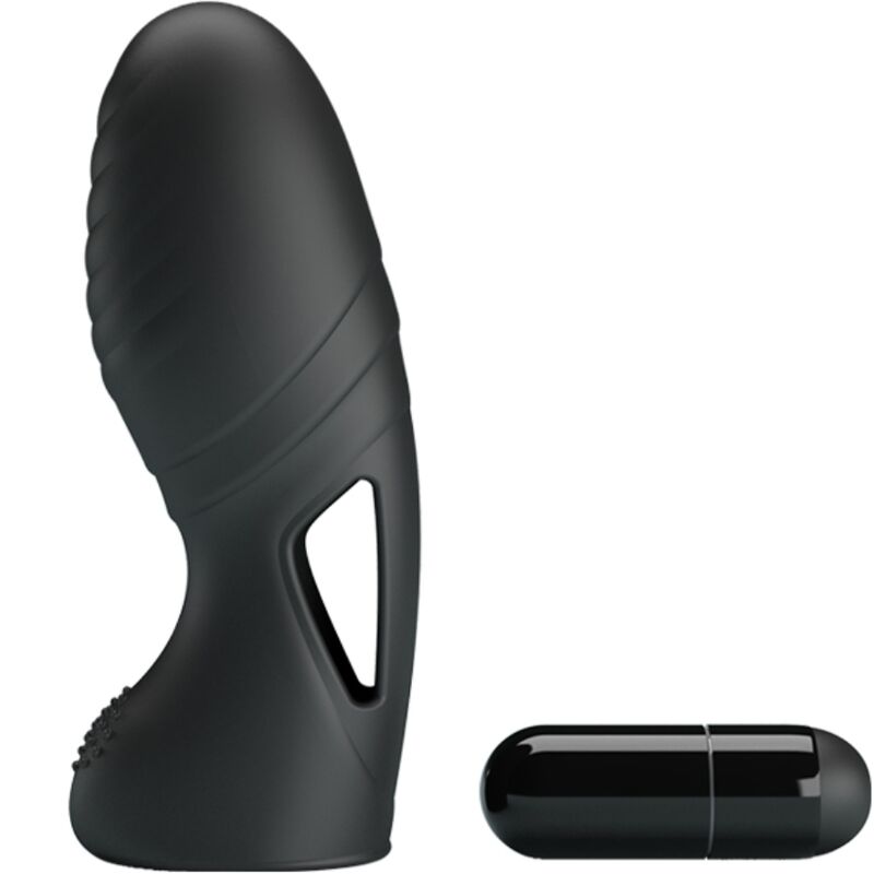 PRETTY LOVE - ALAN SILICONEN VINGERVIBRATOR ZWART