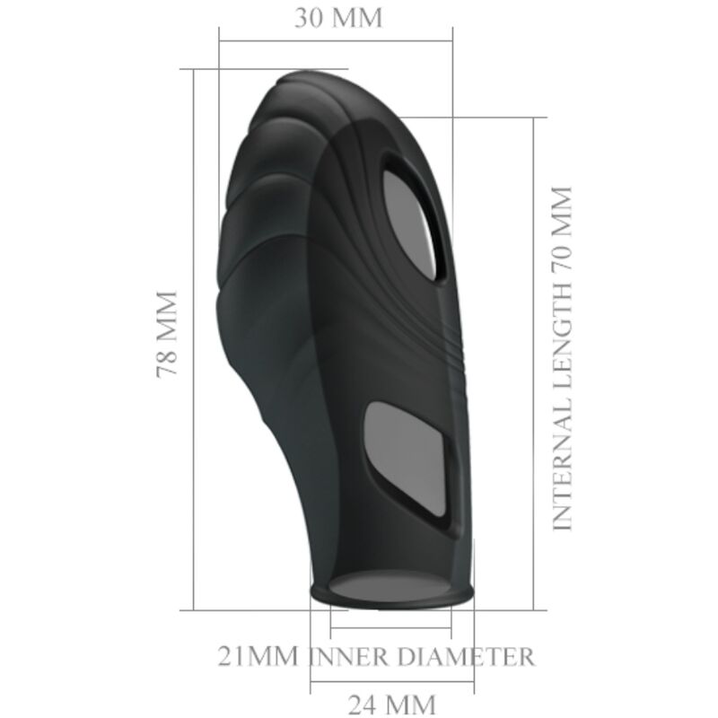 PRETTY LOVE - LICH SILICONE VINGERVIBRATOR ZWART