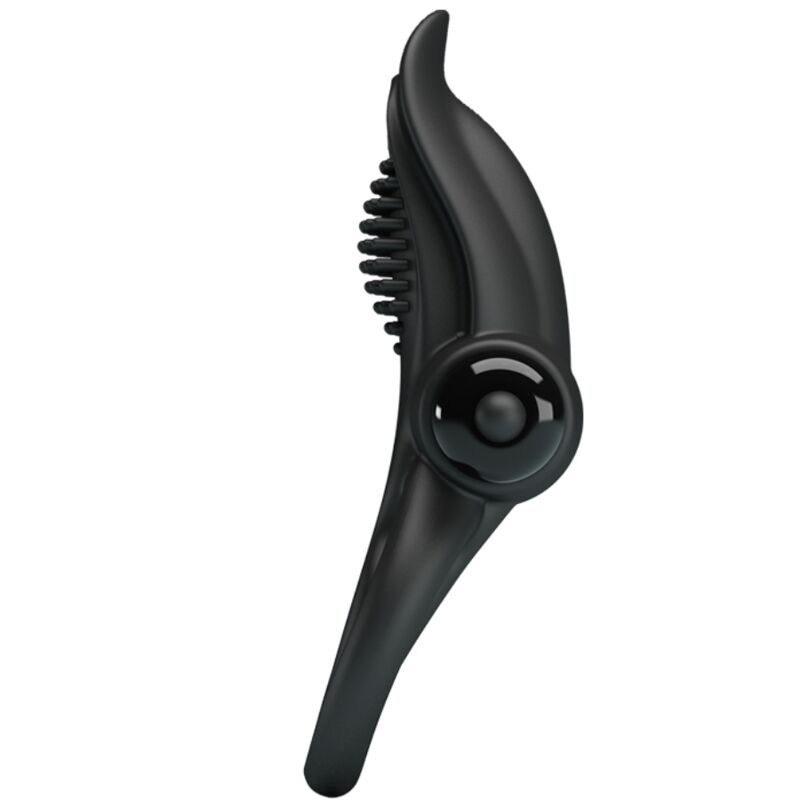 PRETTY LOVE - ANNEAU VIBRANT DOUBLE + STIMULATEUR CLITORIS 10 VIBRATIONS NOIR