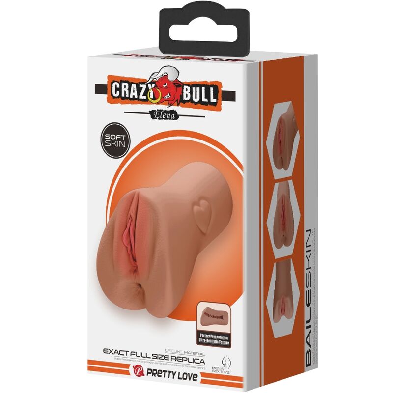 CRAZY BULL - SCHARLAKEN VAGINA- EN ANUSONTWERP MET EEN HARTVLEES