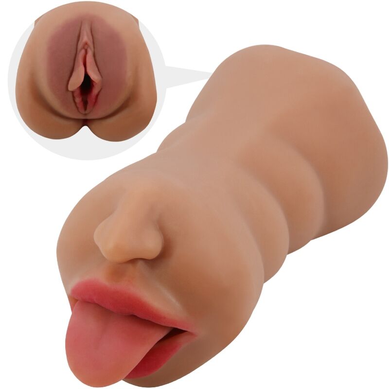 CRAZY BULL - SARAH DOUBLE MASTURBATEUR BOUCHE &amp; VAGIN CHAIR