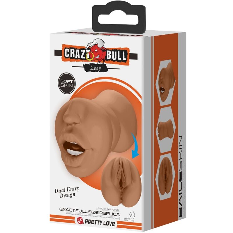 CRAZY BULL - ZOEY DOUBLE MASTURBATEUR BOUCHE &amp; VAGIN CHAIR