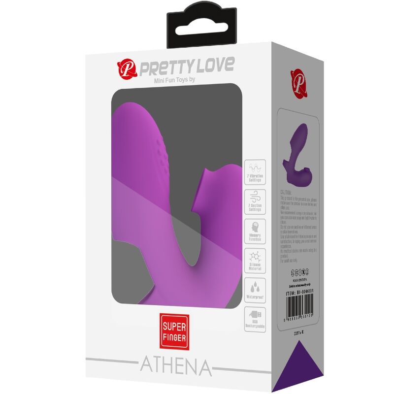 JOLI AMOUR - VIBRATEUR À DOIGTS ATHENA AVEC STIMULATEUR CLITORISIEN VIOLET