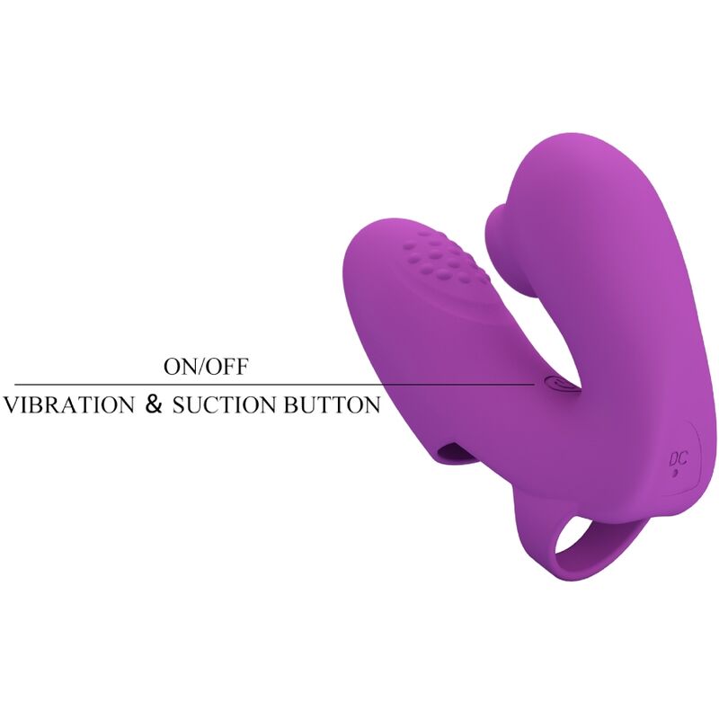 JOLI AMOUR - VIBRATEUR À DOIGTS ATHENA AVEC STIMULATEUR CLITORISIEN VIOLET