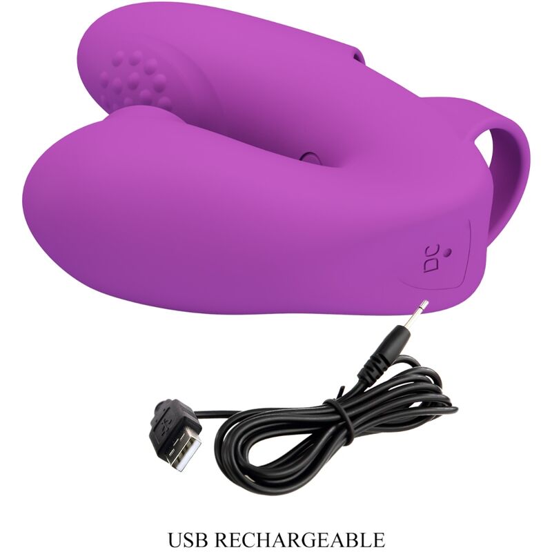 JOLI AMOUR - VIBRATEUR À DOIGTS ATHENA AVEC STIMULATEUR CLITORISIEN VIOLET