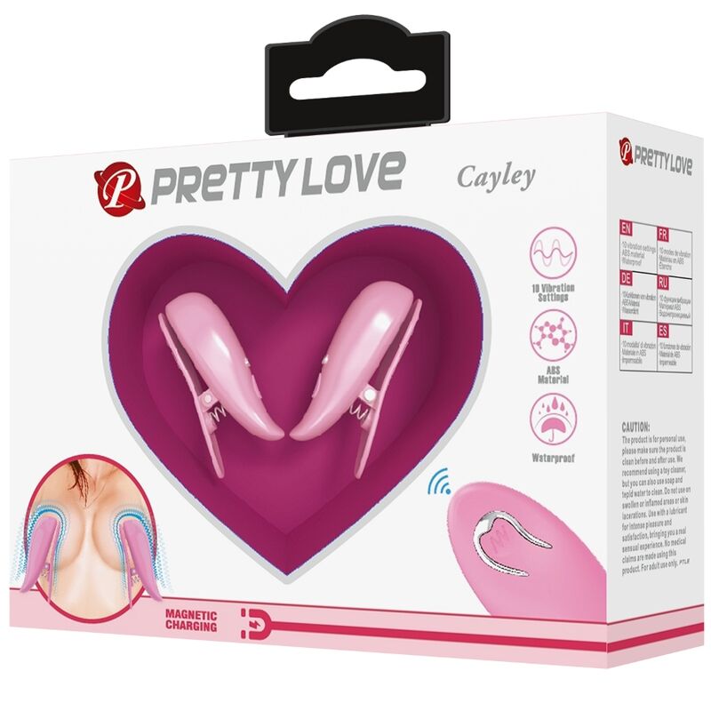 PRETTY LOVE - CAILEY TEPELKLEMMEN 10 VIBRATIES AFSTANDSBEDIENING ROZE