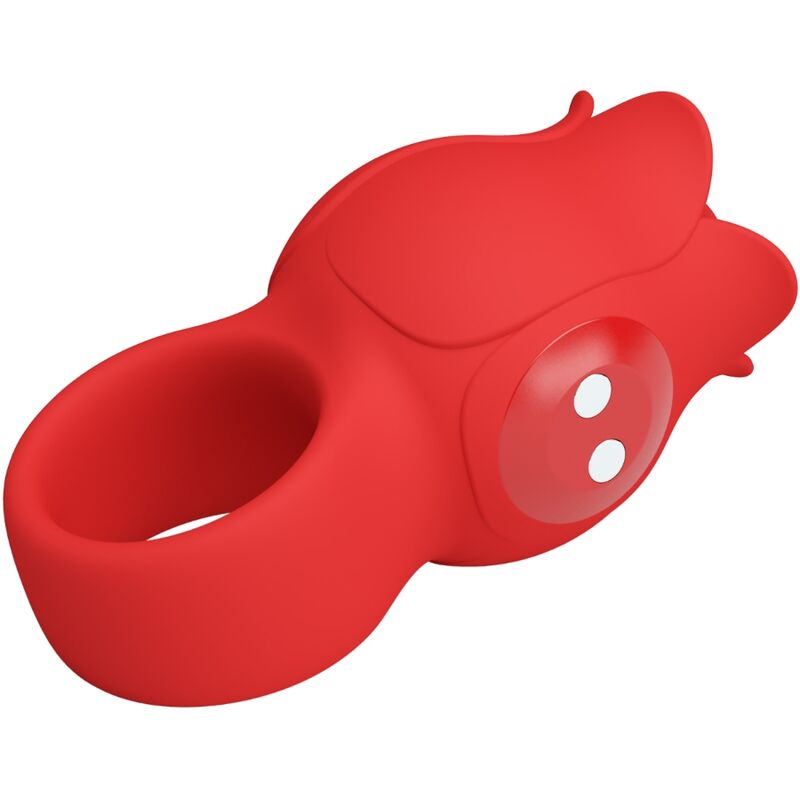 PRETTY LOVE - JAE VIBRATEUR À DOIGT EN FORME DE ROSE 10 VIBRATIONS ROUGE