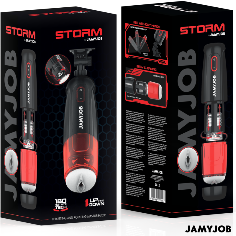 JAMYJOB - STORM MASTURBATEUR VAGINAL AUTOMATIQUE 10 MODES DE ROTATION ET DE POUSSÉE