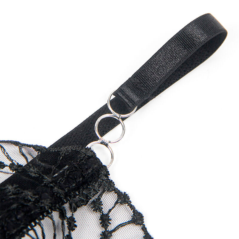 SUBBLIME - 955229 Прозрачный боди с кружевом, черный, размер L/XL