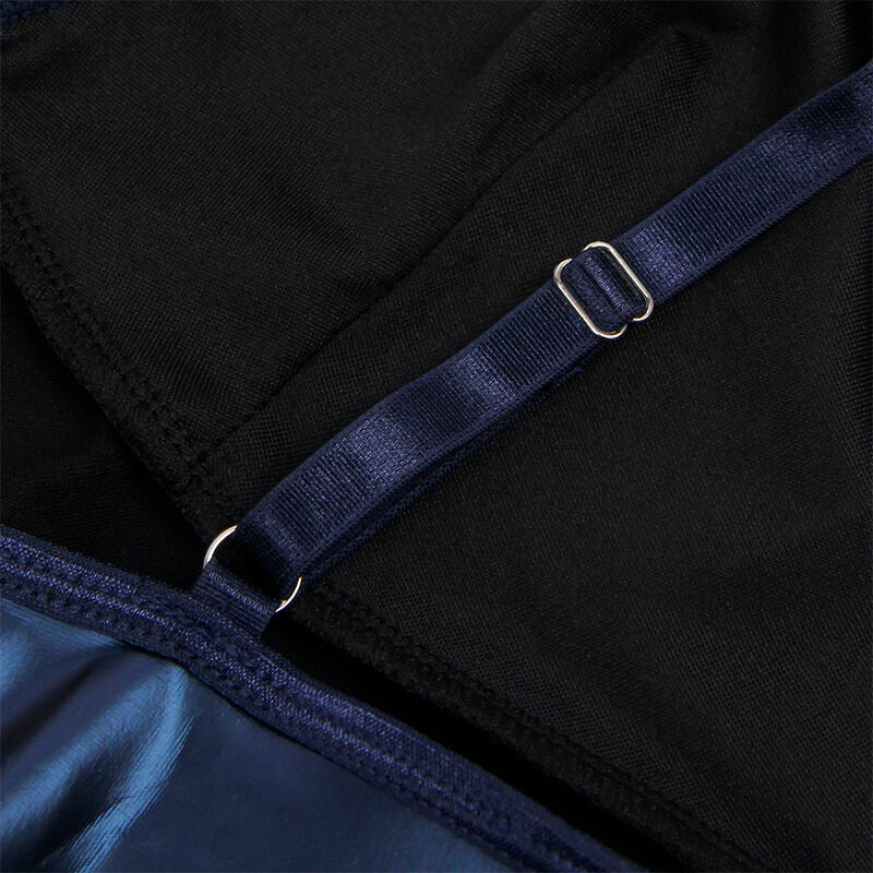 SUBBLIME - 955427 ROBE À BRETELLES EN CUIR BLEUS L/XL