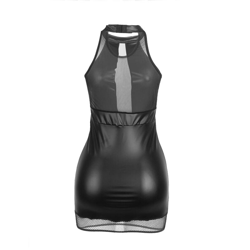 SUBBLIME - 955489 ROBE DOS À DOS TRANSPARENT NOIRE L/XL