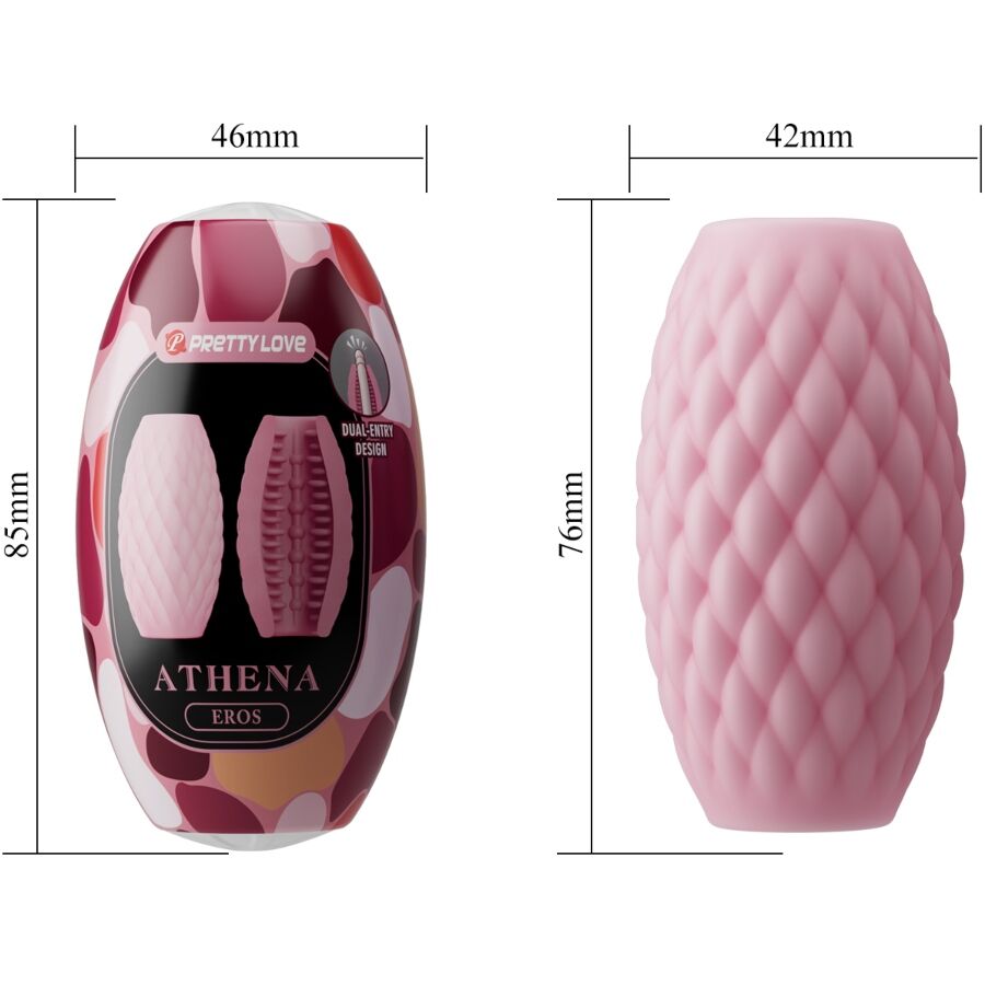 PRETTY LOVE - ATHENA EROS MASTURBATEUR HOMME EN SILICONE ROSE