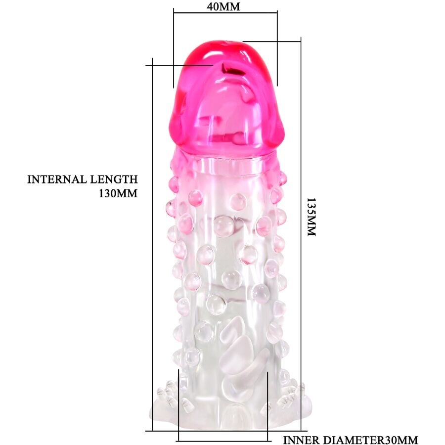 PRETTY LOVE - WILFORD REALISTISCHE VERGROTINGSHEATH MET RELIËF PENIS ROZE