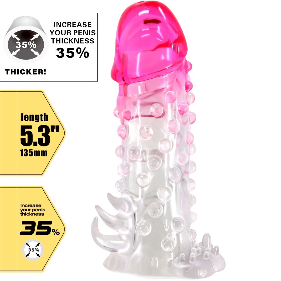 PRETTY LOVE - WILFORD REALISTISCHE VERGROTINGSHEATH MET RELIËF PENIS ROZE