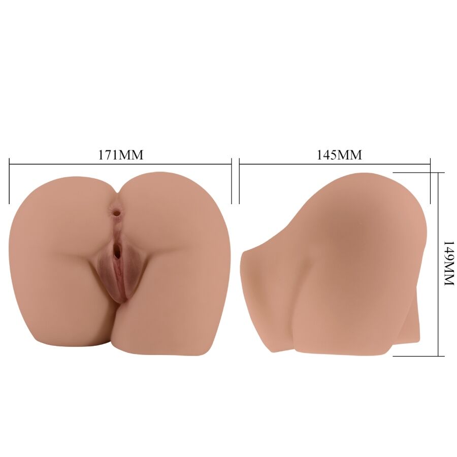 CRAZY BULL - BERNACE ASS VIBRATOR MET REALISTISCHE VAGINA EN ANUS VLEES AFSTANDSBEDIENING