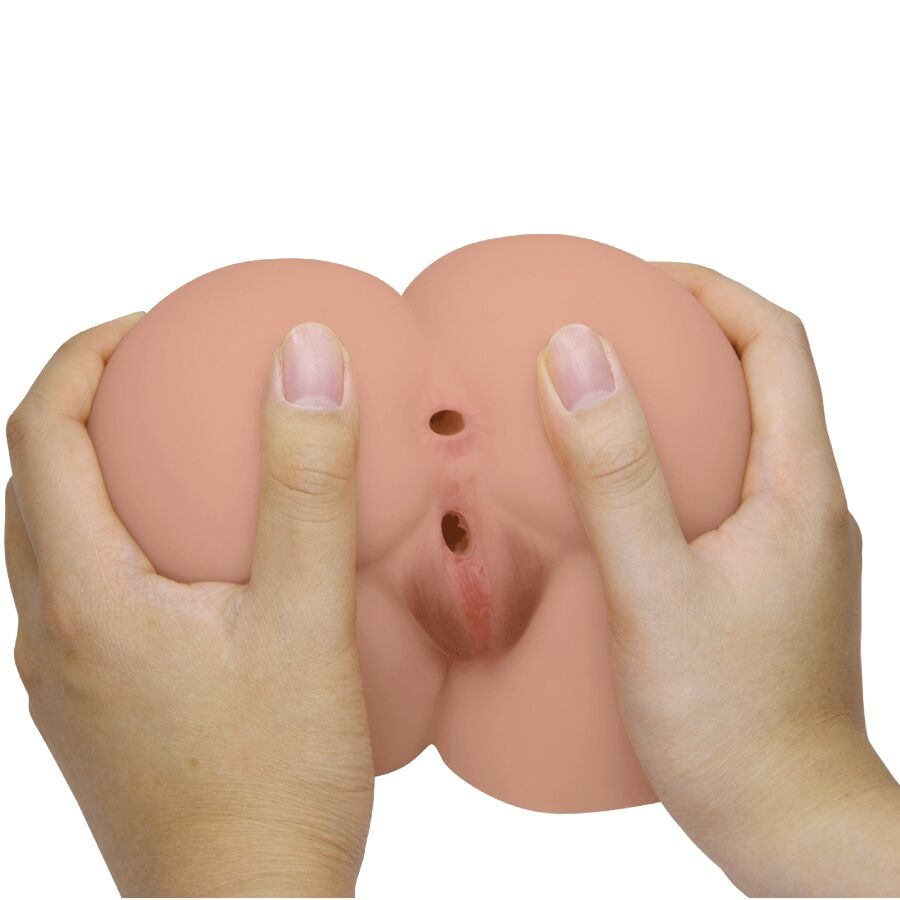 CRAZY BULL - BERNACE ASS VIBRATOR MET REALISTISCHE VAGINA EN ANUS VLEES AFSTANDSBEDIENING