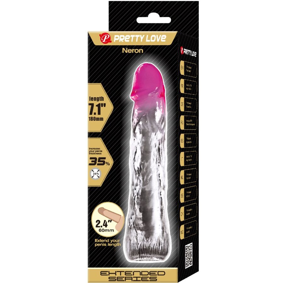PRETTY LOVE - NERON REALISTISCHE 6 CM VERGROTINGSHEATH VOOR PENIS ROZE