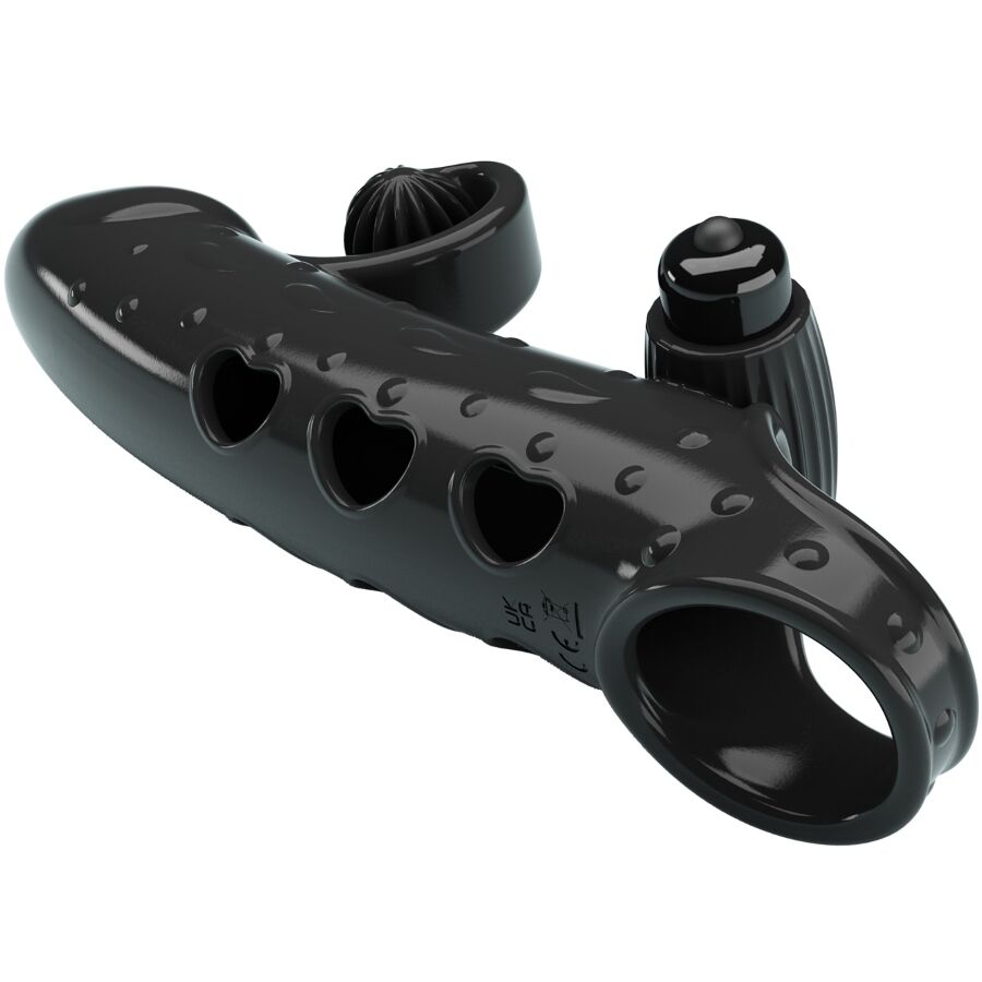 ROMANTIEK - TRILLENDE PENIS SLEEVE ZWART