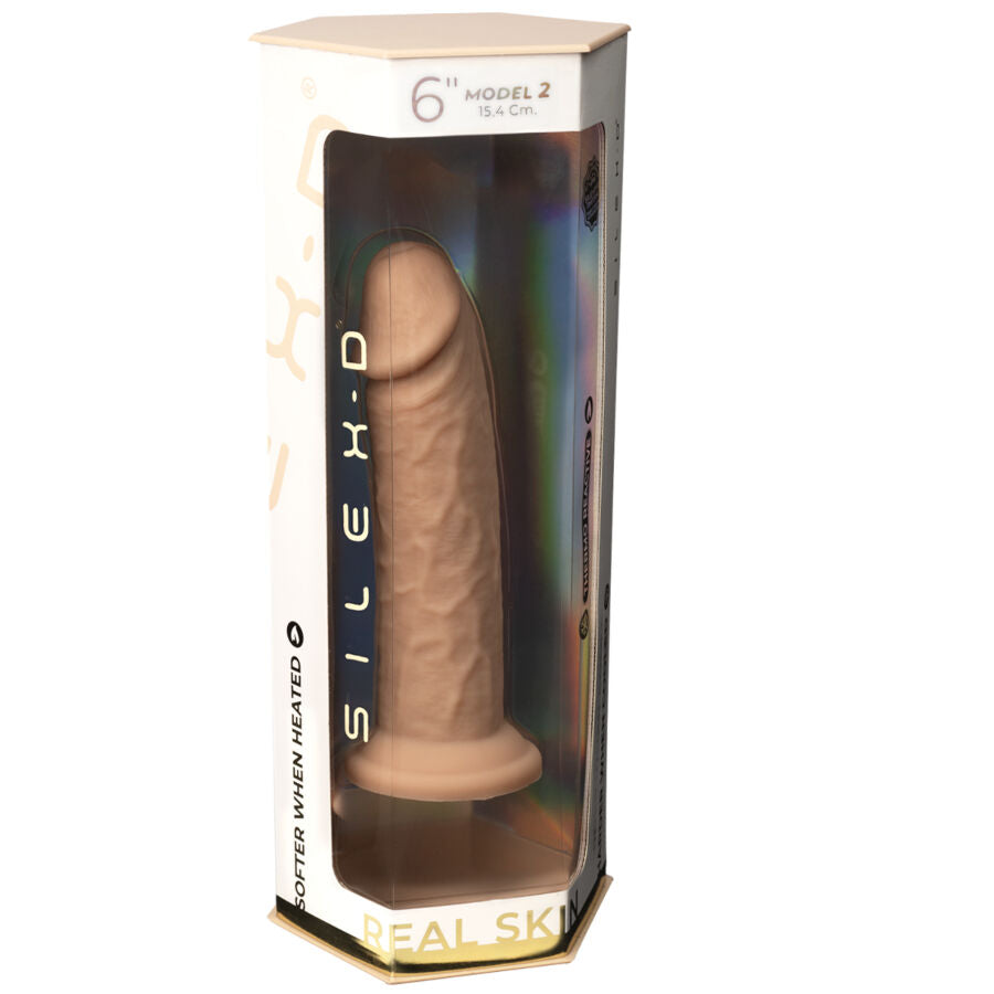 SILEXD - MODÈLE DE PÉNIS RÉALISTE 2 EN SILICONE THERMORÉACTIF 15,4 CM