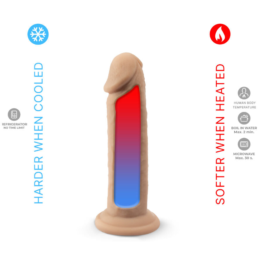 SILEXD - MODÈLE DE PÉNIS RÉALISTE 2 EN SILICONE THERMORÉACTIF 15,4 CM