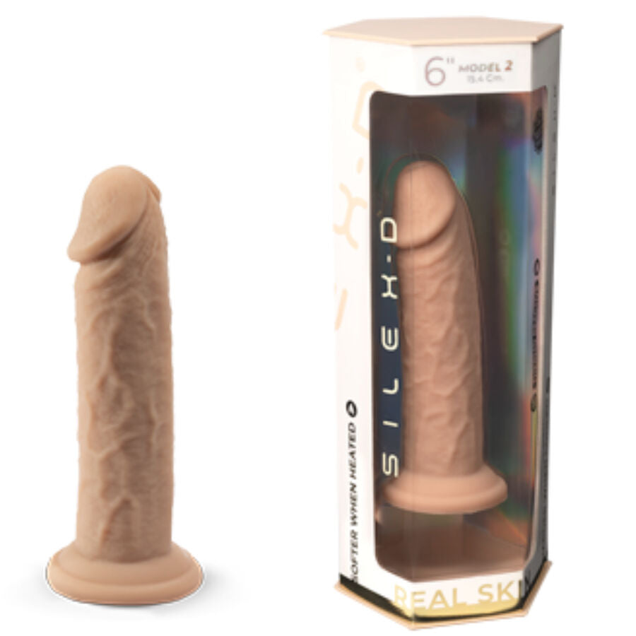 SILEXD - MODÈLE DE PÉNIS RÉALISTE 2 EN SILICONE THERMORÉACTIF 15,4 CM